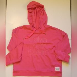 Hot pink women's Calvin Klein hoodie